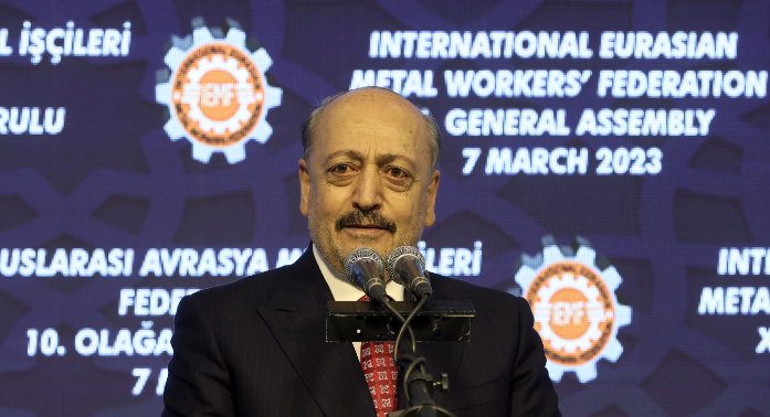 Bakan Bilgin, Uluslararası Avrasya Metal İşçileri Federasyonunun (UAMİF) 10. Olağan Genel Kurulu'na Katıldı