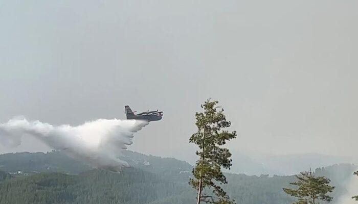 Burdur'daki orman yangına müdahale sürüyor! Gece görüşlü helikopterler sevk edildi