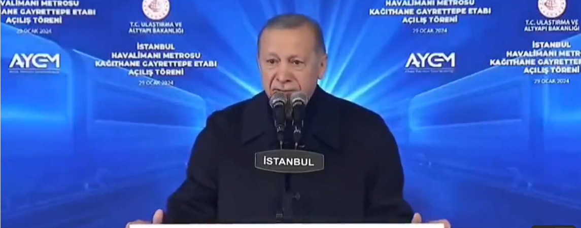 Cumhurbaşkanı Erdoğan'dan:Gayrettepe-Kağıthane Etabı Açılış Töreni'nde önemli açıklamalar