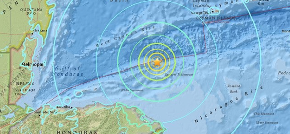 Karayip Denizi'nde 7,6 büyüklüğünde deprem meydana geldi