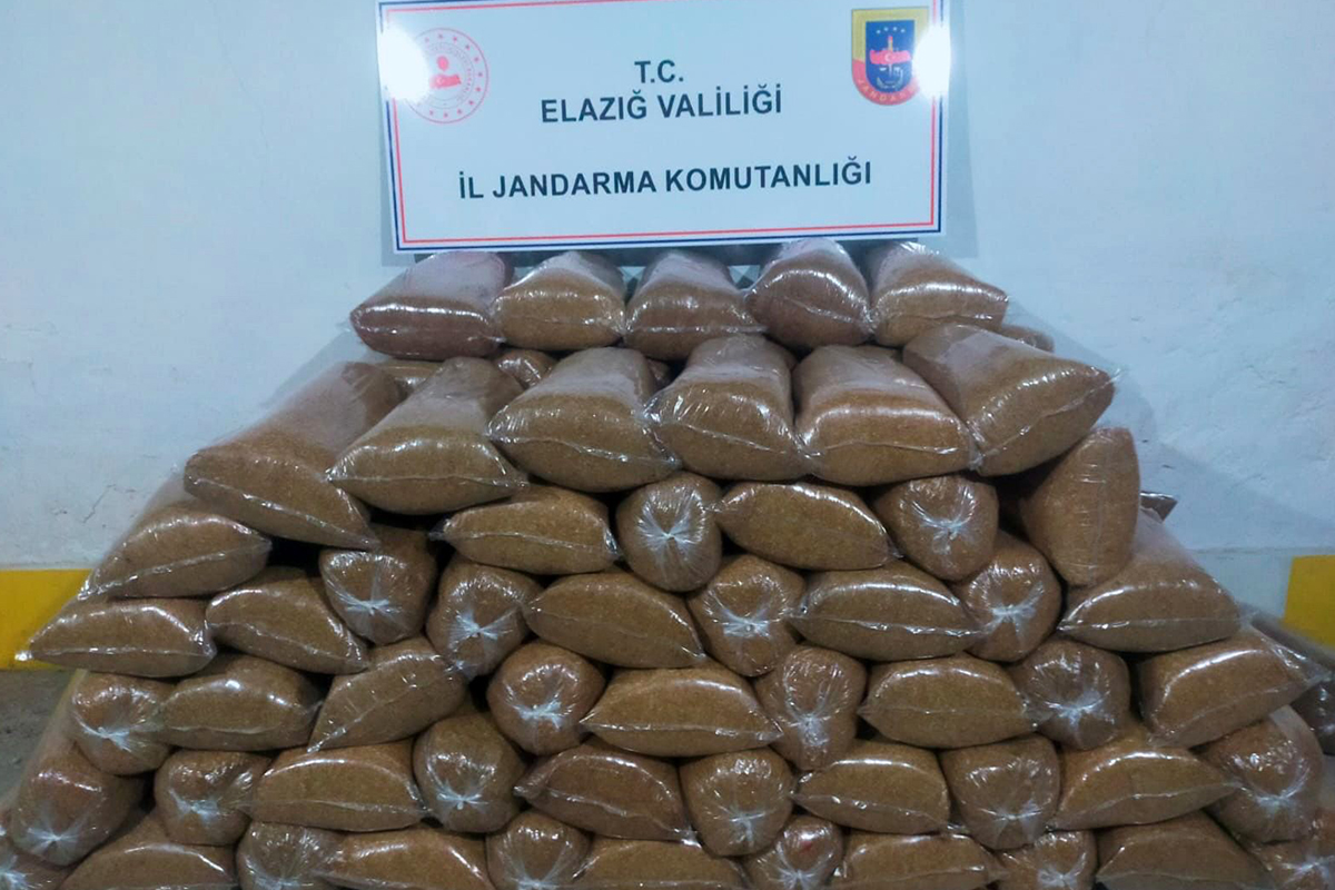 Elazığ'da 648 kilo kaçak tütün ele geçirildi